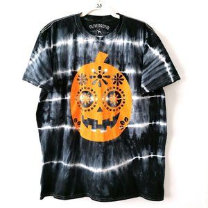 Oliver & Otis Womens Blue Short Sleeve Crew Neck Pumpkin T-Shirt Size XL